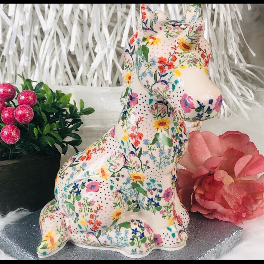 MAGICAL UNICORN Fantasy Flower Coin Piggy Bank Floral colorful Art And Fantasy - Picture 8 of 8